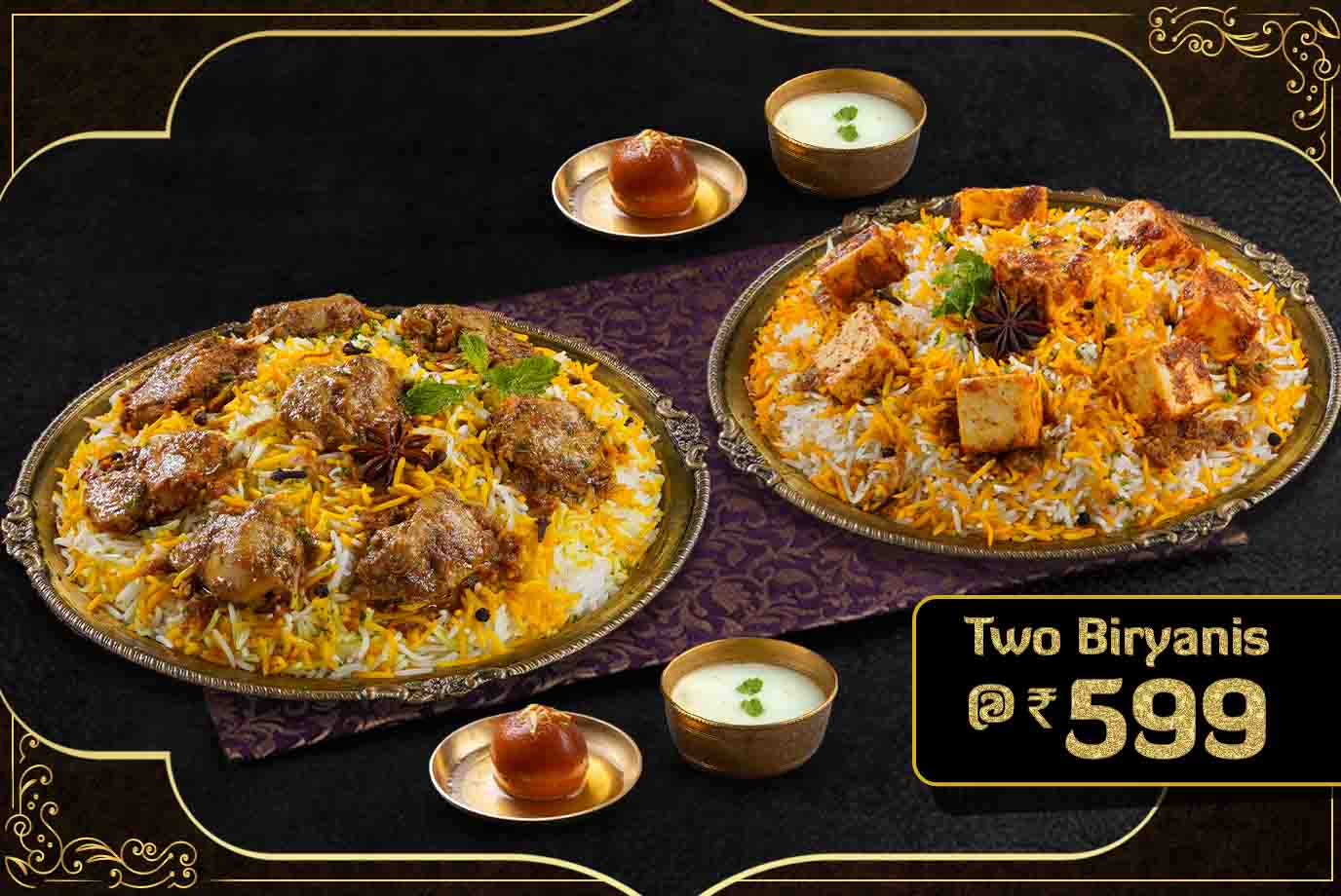 Order 2 Biryanis 599 Lazeez Bhuna Biryani Zaikedaar Paneer Biryani